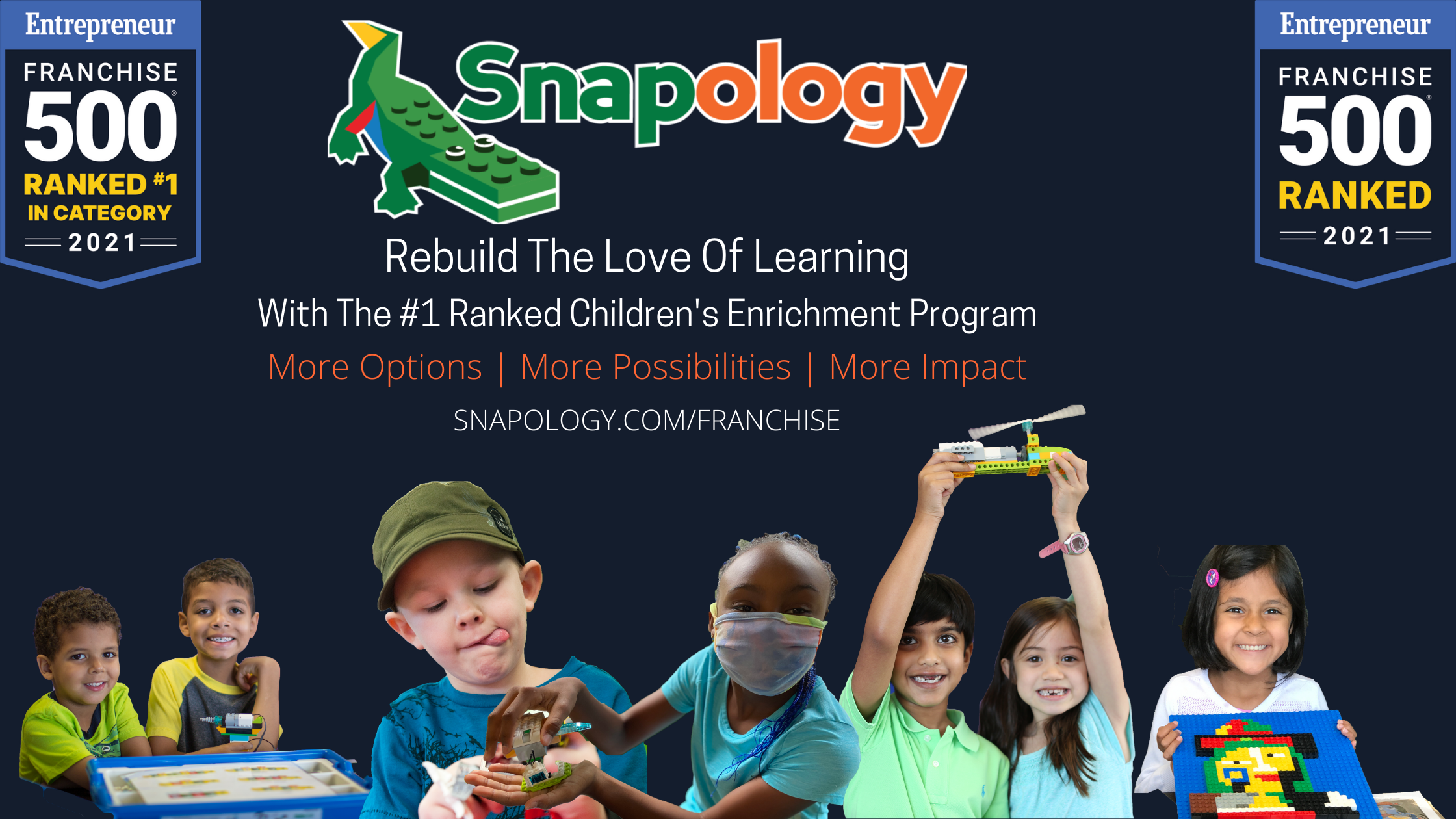 snapology franchise 500 2021 award banner